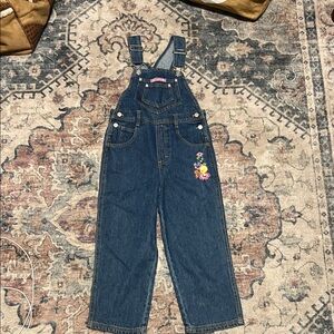 Denim Overalls with looney toons tweety Embroidery